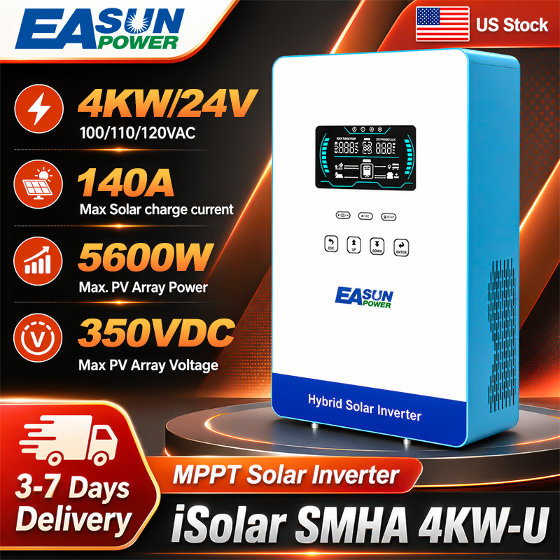 EASUN POWER 4000W 24V 오프그리드 순수 - Grid Tie Inverter Limiter 2000W 리뷰 및 가격