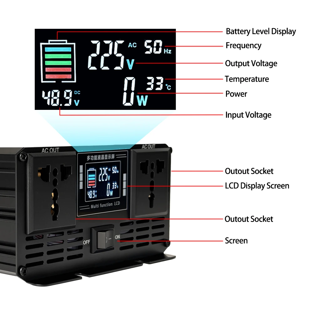 순수 정현파 인버터 DC 48V/72V에서 AC 220 - Pure Sine Wave Inverter 5000W 48V 220V 리뷰 및 가격