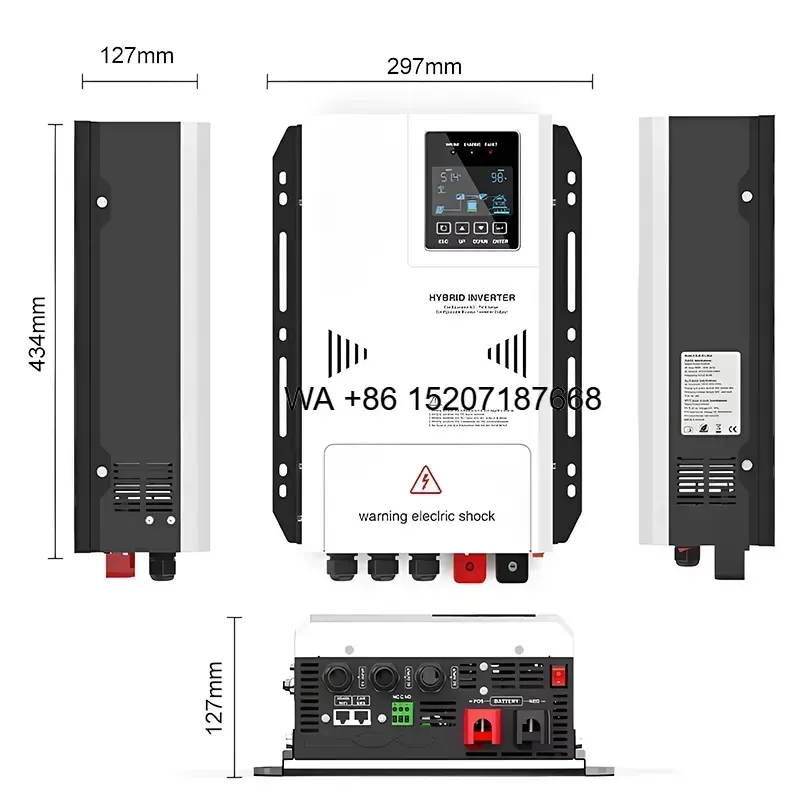 Wmwmnu 하이브리드 단상 순수 사인파 인버터, 3k - Hybrid Solar Inverter 5.5Kw Mppt 48V 리뷰 및 가격