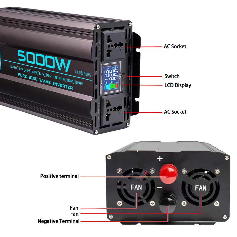 순수 정현파 인버터 48V/72V 220V 2000W/ - Pure Sine Wave Inverter 5000W 48V 220V 리뷰 및 가격